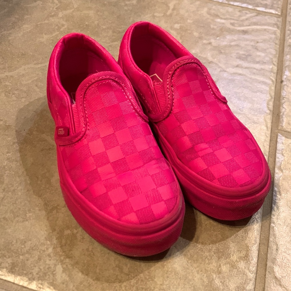 Girls Magenta Vans